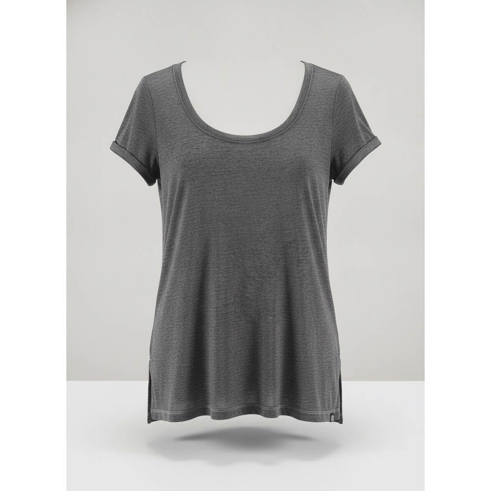 Rock & Republic Womens Gray Scoop Neck Short Sleeve T-Shirt Size M NWT